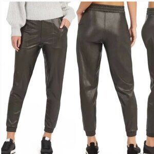 Spanx faux leather jogger pants Size Medium